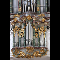 Einsiedeln, Benediktinerabtei, R�ckpositiv der Mauritiusorgel
