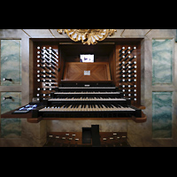 Einsiedeln, Benediktinerabtei, Spieltisch der Mauritiusorgel