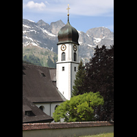 Engelberg, Klosterkirche (Chororgel), Turm der Klosterkirche