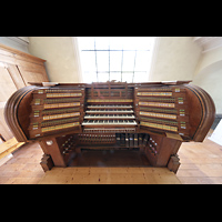 Engelberg, Klosterkirche (Chororgel), Voriger Hauptorgelspieltisch von Goll (1926)