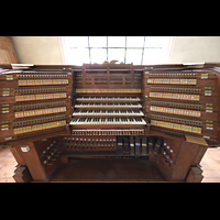 Engelberg, Klosterkirche (Chororgel), Voriger Hauptorgelspieltisch von Goll (1926)