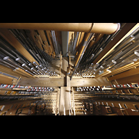 Engelberg, Klosterkirche (Chororgel), Pfeifen im Schwellwerk (2. Manual)