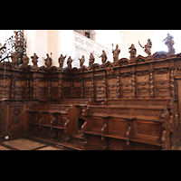 Muri, Klosterkirche (Epistelorgel), Chorgest�hl, linke Seite