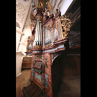 Muri, Klosterkirche (Epistelorgel), Epistelorgel mit Spieltisch seitlich