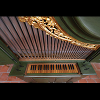 Muri, Klosterkirche (Epistelorgel), Chorpositiv von oben perspektivisch