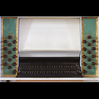 Berlin (Lichtenberg), Kirche zur frohen Botschaft, Karlshorst (Amalien-Orgel), Spieltisch