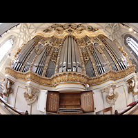 Halle (Saale), Marktkirche unserer Lieben Frauen (Chororgel), Hauptorgel mit Spieltisch