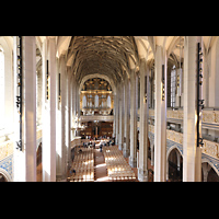 Halle (Saale), Marktkirche unserer Lieben Frauen (Chororgel), Blick von der Chororgelempore in die Kirche