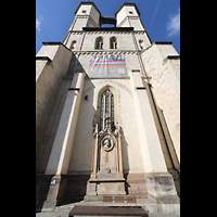 Halle (Saale), Marktkirche unserer Lieben Frauen (Chororgel), Ostfassade mit Hausmannst�rmen