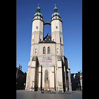Halle (Saale), Marktkirche unserer Lieben Frauen (Chororgel), Ansicht von Nordosten vom Marktplatz