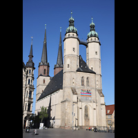 Halle (Saale), Marktkirche unserer Lieben Frauen (Chororgel), Ansicht von Osten vom Marktplatz