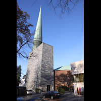 Hamburg - Harvestehude, Hauptkirche St. Nikolai (Taufkapelle), Ansicht von Sdosten vom Harvestehuder Weg