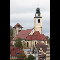 Horb, Stiftskirche Heilig Kreuz (kath.), Ansicht von Sdosten