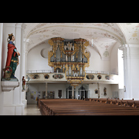 Horb, Stiftskirche Heilig Kreuz (kath.), Seitlicher Blick zur Orgel
