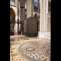 K�ln, Dom St.Peter und Maria, Marienorgel und Bodenmosaiken im s�dlichen Chorumgang