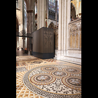 K�ln, Dom St.Peter und Maria, Marienorgel und Bodenmosaiken im s�dlichen Chorumgang