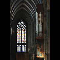K�ln, Dom St.Peter und Maria, Blick vom Triforium im Chor zur Langhausorgel und zum gro�ten Westfenster