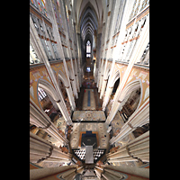 K�ln, Dom St.Peter und Maria, Blick vom Triforium im Chor in den gesamten Dom