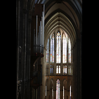 K�ln, Dom St.Peter und Maria, Blick vom Triforium an der Westwand zur Langhausorgel in Richtung Chor