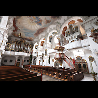 Lindau, Mnster Unserer Lieben Frau (Marienorgel), Seitliche Ansicht auf beide Orgeln