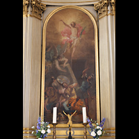 L�bbenau, St. Nikolai, Hochaltar (1741) mit Altarbild von Christian Wilhelm Ernst Dietrich