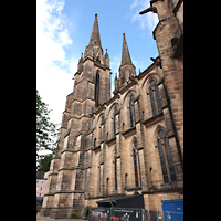 Marburg, St. Elisabeth, Ansicht von S�dosten von der Deutschhausstra�e