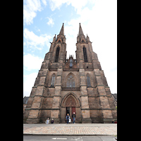 Marburg, St. Elisabeth, Westfassade mit Doppelt�rmen