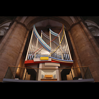 Marburg, St. Elisabeth, Orgel perspektivisch