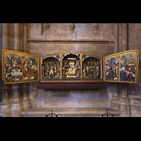 Marburg, St. Elisabeth, Elisabethaltar von 1294 an der Seitenschiffwand