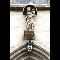 Marienstatt, Abteikirche, Marienfigur �ber dem Hauptportal