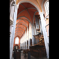 Marienstatt, Abteikirche, Blick von der s�dlichen Chorseite in die Kirche und auf die Orgel