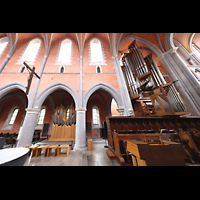 Marienstatt, Abteikirche, Hauptorgel und n�rdliches Seitenschiff