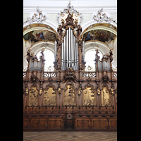 Ottobeuren, Abtei - Basilika St. Alexander und Theodor (Heilig-Geist-Orgel), Dreifaltigkeitsorgel mit Chorgesthl