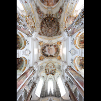 Ottobeuren, Abtei - Basilika St. Alexander und Theodor, Gew�lbe und Marienorgel