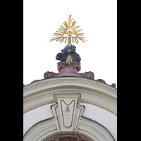 Ottobeuren, Abtei - Basilika St. Alexander und Theodor, Das Auge Gottes auf der Spitze der Fassade