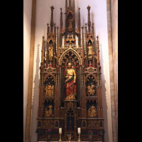Altar des Hl. Josef (um 1870) an der Westwand des südl. Seitenschiffes Rheine, St. Dionysius, Altar des Hl. Josef (um 1870) an der Westwand des südl. Seitenschiffes