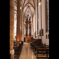 Blick vom Altar des Hl. Josef im südl. Seitenschiff zur Orgel Rheine, St. Dionysius, Blick vom Altar des Hl. Josef im südl. Seitenschiff zur Orgel