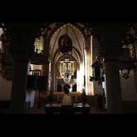 Schleswig, Dom St. Petri (Chororgel), Hauptschiff in Richtung Orgel