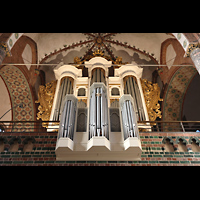 Schleswig, Dom St. Petri (Chororgel), Rckpositiv und Hauptprospekt perspektivisch