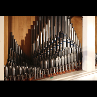 Schleswig, Dom St. Petri (Chororgel), Pfeifen im Brustwerk der Chororgel