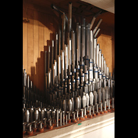 Schleswig, Dom St. Petri (Chororgel), Pfeifen im Brustwerk der Chororgel