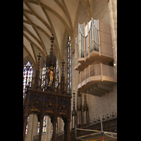 Ulm, Mnster (Konrad-Sam-Kapelle), Blick ber den Baldachin in der Vierung zur Chororgel