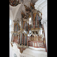 Weingarten, Basilika St. Martin - Groe Orgel, Hauptorgel von der Seitenempore aus gesehen