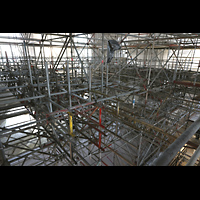 Weingarten, Basilika  St. Martin, Bauger�st im Chorraum bis Mai 2026