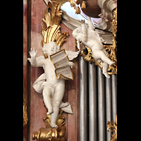 Weingarten, Basilika  St. Martin, Einigee der vielen Putten am Orgelprospekt