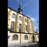 W�rzburg, Augustinerkirche, Ansicht von S�den von der Dominikanergasse