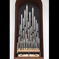 W�rzburg, Augustinerkirche, Tubawerk mit Hochdruck-Windlade