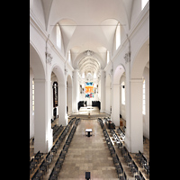 W�rzburg, Augustinerkirche, Blick von der Orgelempore in die Kirche