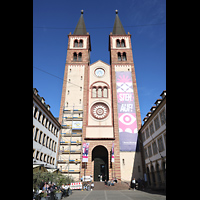 W�rzburg, Dom St. Kilian, Westfassade und Kurschnerhof
