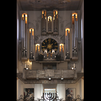 W�rzburg, Dom St. Kilian, Hauptorgel beleuchtet